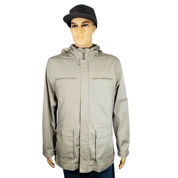 inc international concepts Women’s Beige Jacket Size XL Hidden Hood - Picture 1 of 6